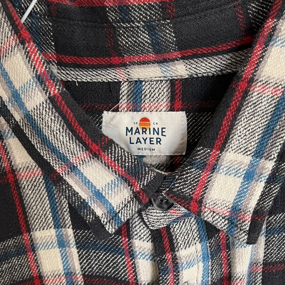 Marine Layer heavy plaid button down shirt size M